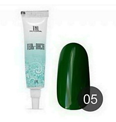 Гель-паста для дизайна ногтей "TNL" №05 (зеленая), 8 мл.