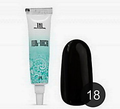 Гель-паста для дизайна ногтей "TNL" №18 (черная), 8 мл.