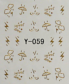 Наклейки для ногтей Y-059