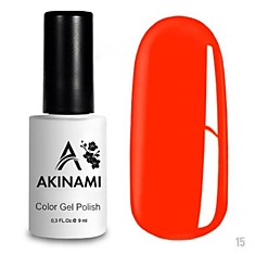 Гель-лак AKINAMI №015 Orange Red 9мл.