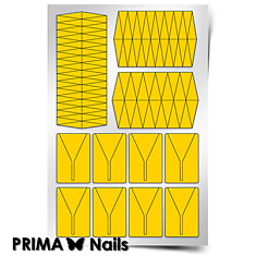 Трафарет для дизайна ногтей PRIMA Nails. Клинки