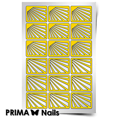 Трафарет для дизайна ногтей PRIMA Nails. Лучи солнца