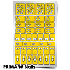 Трафарет для дизайна ногтей PRIMA Nails. Модница