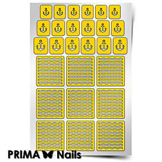 Трафарет для дизайна ногтей PRIMA Nails. Морской микс