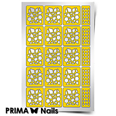 Трафарет для дизайна ногтей PrimaNails. Мозаика