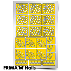 Трафарет для дизайна ногтей PRIMA Nails. Принт "Горошек"