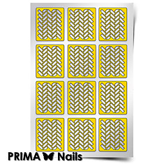 Трафарет для дизайна ногтей PRIMA Nails. Принт «Кирпичики 2»