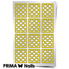 Трафарет для дизайна ногтей PRIMA Nails. Русалка (крупный)