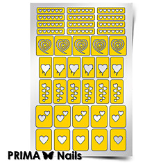 Трафарет для дизайна ногтей PRIMA Nails. Сердечки
